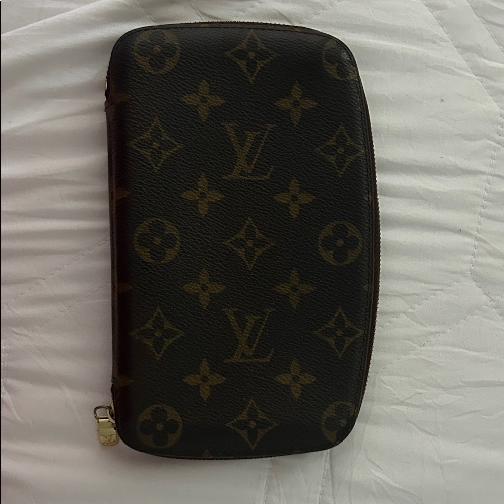 Louis Vuitton Black and Brown Monogram Wallet